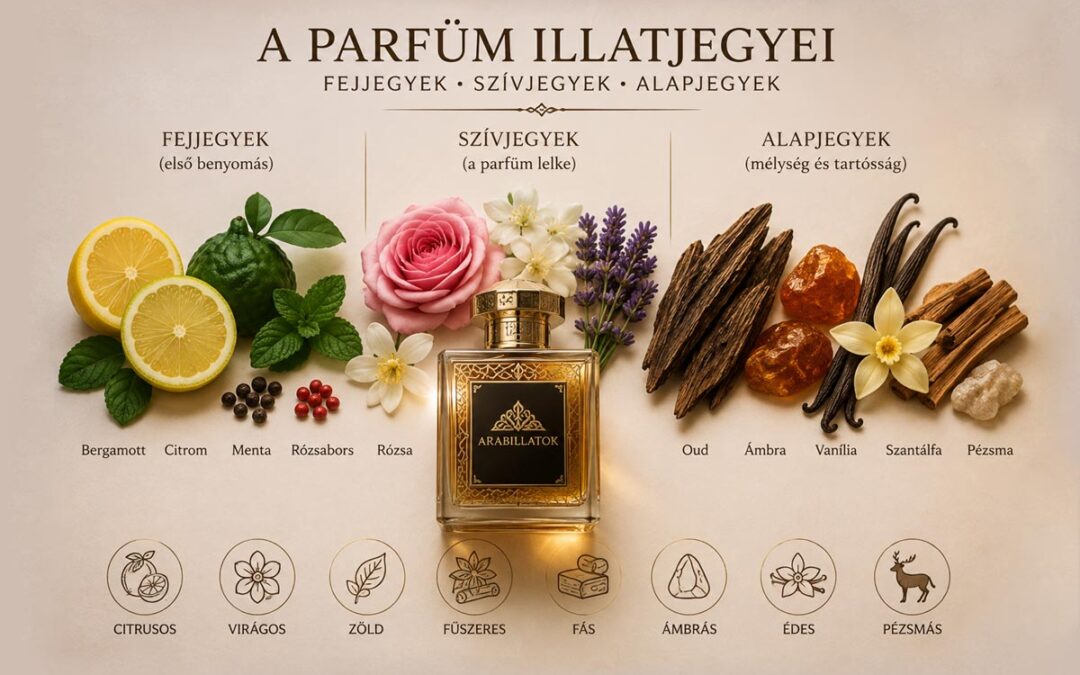 Milyen illatjegyek vannak a parfümökben? Illatjegyek egyszerűen